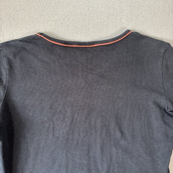 VTG 2003 Harley Davidson Black Long Sleeve T-shirt V-neck Top Womens S Biker USA - Picture 11 of 11